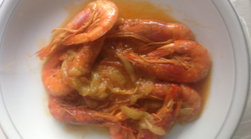 gambas encebolladas